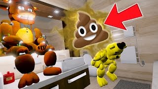 GOLDEN FREDDY TAKES THE WORLDS BIGGEST POOP GTA 5 Mods FNAF Funny Moments RedHatter [upl. by Pinzler]