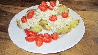 Ofenkartoffel Kartoffel mit Quark Dip POWER ohne FETT ohne Sauerrahm [upl. by Naicad]