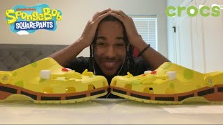 SPONGEBOB X CROCS SpongeBob crocs unboxing [upl. by Norabel]