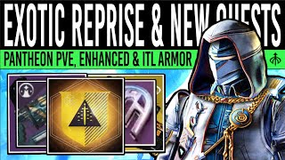 Destiny 2 DOUBLE EXOTIC MISSIONS amp PANTHEON CHALLENGE Curated Armor April Quests Enhanced Perks [upl. by Dric]