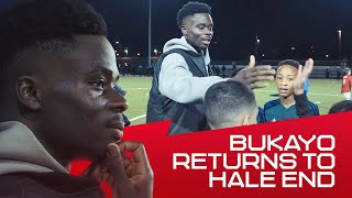 Bukayo Saka makes emotional return to Hale End ❤️ [upl. by Curnin]