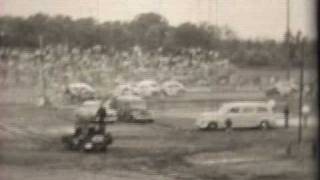 Waukegan Dirt Track Car Race Racing Auto crashes derby About 1951 Part 1 [upl. by Cirded92]