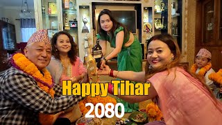 Tihar Bhai Tika Ceremony 20802023 Happy Tihar [upl. by Adnylam]