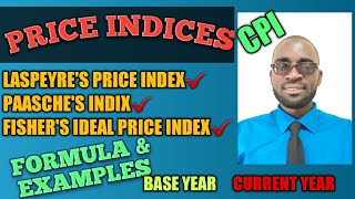 Laspeyres Price IndexPaasches Price IndexFishers Ideal Price IndexPRICE INDICES [upl. by Lawtun]