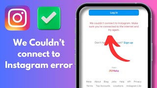 Fix We couldn’t connect to Instagram  Instagram connect problem  Facebook not connect to Instagram [upl. by Adnamas]