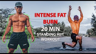 20 Minute Standing HIIT Workout  HighIntensity FullBody FAT BURNING Workout [upl. by Brittain737]