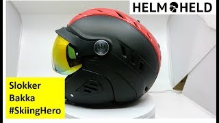 Slokker Skihelm  Modell Bakka  Visier multilayerphotocrom  Farbe red black  360° [upl. by Jerald]