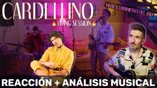 CARDELLINO 🇺🇾 Living Session  Productor musical 🎧 reacciona y analiza [upl. by Ajnek669]