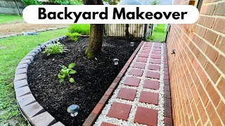 Paver Installation  Pathway Stepping Stones Garden Decoration DIY Backyard Makeover [upl. by Duwe]