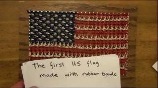 US flag made with rubber bands [upl. by Ebberta]