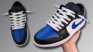 HOW TO LOOSE LACE NIKE AIR JORDAN 1 LOW  How To Lace Jordan 1 [upl. by Anthe]