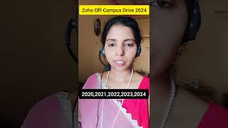 Zoho OffCampus Drive 2024  Batch 20202021202220232024 techlecture job collegeplacement [upl. by Genovera]