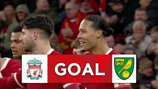 GOAL  Van Dijk  Liverpool 41 Norwich City  Fourth Round  Emirates FA Cup 202324 [upl. by Adne924]