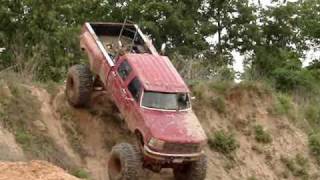 HUGE FORD DIESEL MUD TRUCK Climbs GIANT Hill [upl. by Parke]