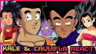 Kale and Caulifla React to If Goku and Vegeta were BLACK part 5 [upl. by Haiasi]