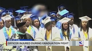 Fight breaks out at high school graduation [upl. by Atikal]