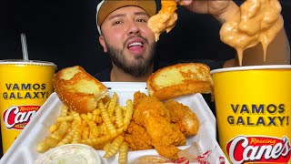 Raising Canes Feast • Mukbang Eating Show [upl. by Tuck]