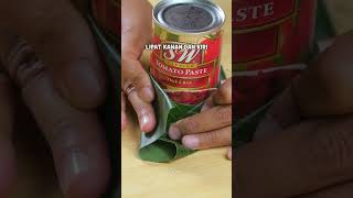 Tutorial lipat daun pisang jadi tempat sambal ala resto Sunda endeus food cooking shorts tips [upl. by Mateusz891]