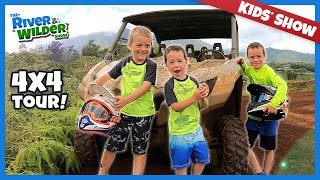 Kids muddy 4x4 adventure in Hawaii  River amp Wilder [upl. by Kissner839]