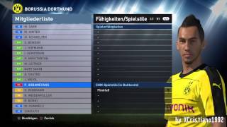 BORUSSIA DORTMUND  PES 2016 FULL SQUAD EDITING  STATS [upl. by August]