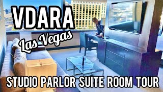 Vdara Las Vegas Tour  Everything  One Bedroom Penthouse Fountain View Suite 55006 Pool Room [upl. by Larok57]