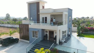 FULLY FURNISHED 4 BHK DUPLEX FARM HOUSE FOR SALE MOINABAD HYDERABAD ELIP PROPERTY drone house [upl. by Acyre]