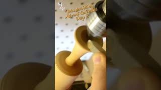 Woodworking Advent CalendarDay 8 gnome ornament Gnornament shorts Woodturning asmr christmas [upl. by Yllus]