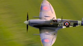 Flying historic WWII Spitfire plane  Red Bull Air Race Ascot 2014 [upl. by Ahsemal318]