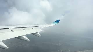 Smooth landing with Garuda Indonesia Airbus 330300 at Sepinggan International Airport Balikpapan [upl. by Luoar149]