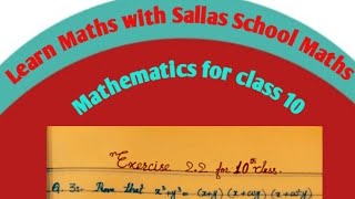 Maths10th class Exercise 22Q no 3 and 4maths Sallastrending mathstricks [upl. by Huey]