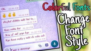 How to change WhatsApp font color in chats and status trick [upl. by Ahsemot]