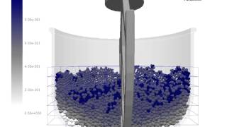 DEM Simulation eines Mischprozesses unter Zugabe feuchter Partikel [upl. by Shevlo]