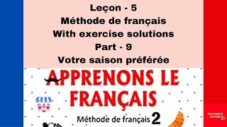 Apprenons le français2 Méthode de français Leçon5 Part9 [upl. by Flodur]