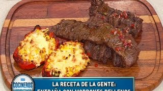 Entraña a la parrilla con morrones rellenos [upl. by Munniks]