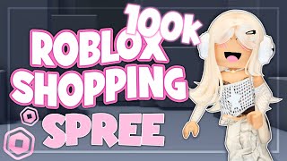 100K ROBUX SHOPPING SPREE  ROBLOX [upl. by Oiciruam]