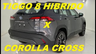 CHERY TIGGO 8 HIBRIDO 2025 OU TOYOTA COROLLA CROSS HIBRIDO 2025 [upl. by Pinette]