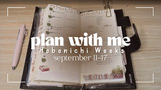 plan with me  hobonichi weeks 2023  September 1117 [upl. by Lagiba]