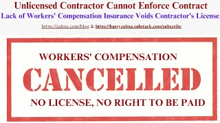 Unlicensed Contractor Cannot Enforce Contract [upl. by Hamrah]