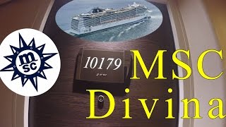 MSC Divina Room 10179 Interior Cabin Tour [upl. by Anaehr]