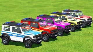 EMERGENCY SUZUKI JIMNY VS CHEVY VS PEUGEOT amp PICKUP TRANSPORT BATTLE Farming Simulator 22 [upl. by Haskins582]