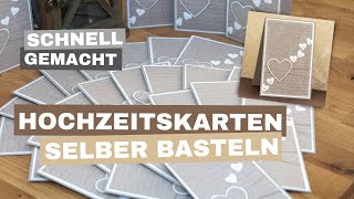 Hochzeitskarten selber basteln in Naturtönen und Produkten von Stampin’ Up 👰‍♀️🤵‍♂️ [upl. by Hilary506]