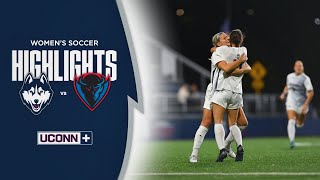 HIGHLIGHTS  UConn Womens Soccer Defeats DePaul 31 [upl. by Ama400]