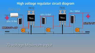 voltage step down converter  48v to 5v converter  7805 voltage regulator circuit  Mr Avi [upl. by Harrie302]