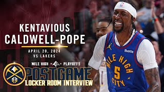 Kentavious CaldwellPope Full Postgame Locker Room Interview vs Lakers 🎙 [upl. by Airec]