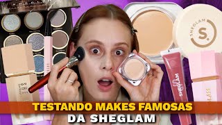 TESTEI as MAKES MAIS FAMOSAS da SHEGLAM BASE NOVOS ILUMINADORES BLUSHS e CONTORNOS LÍQUIDOS [upl. by Adnoraj]