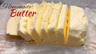 Homemade Butter  Salted and Unsalted Butter  Ready 15 Minutes [upl. by Mccurdy929]