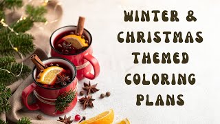 Winter and Christmas Themed Coloring Plans coloring [upl. by Sibella]