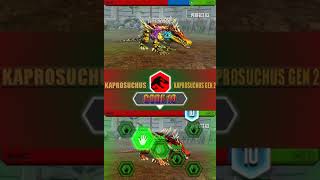 KAPROSUCHUS VS KAPROSUCHUS GEN 2  JURASSIC WORLD THE GAME [upl. by Ahsoyem]