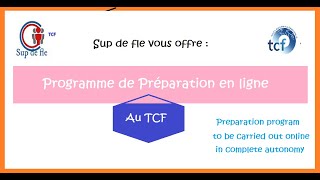 Programme Préparation TCF en ligne [upl. by Nellda298]