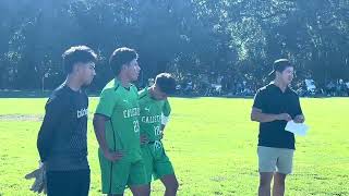 Video Calistoga High boys soccer players warm up before hosting Roseland Collegiate Prep on Sept [upl. by Sherrer]